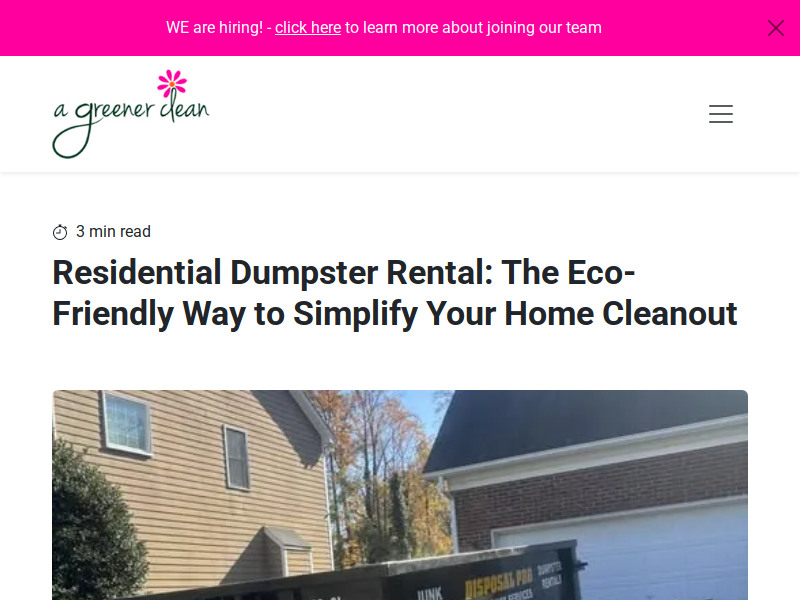 Residential Dumpster Rental: The Eco-Friendly Way to Simplify Your Home ...